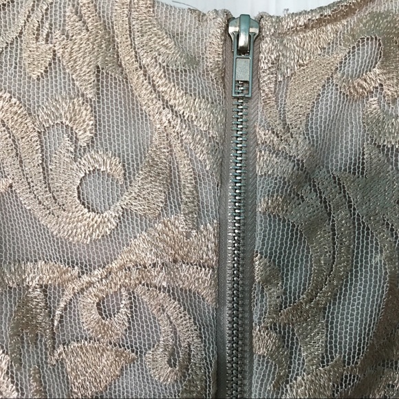 GB Gold Lace Women’s Dress XS Back Zipper-SZ XS - Picture 4 of 7